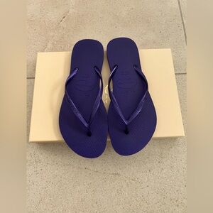 Havaianas women’s Top purple Rubber Flop sandals Size :37~38 / US 7